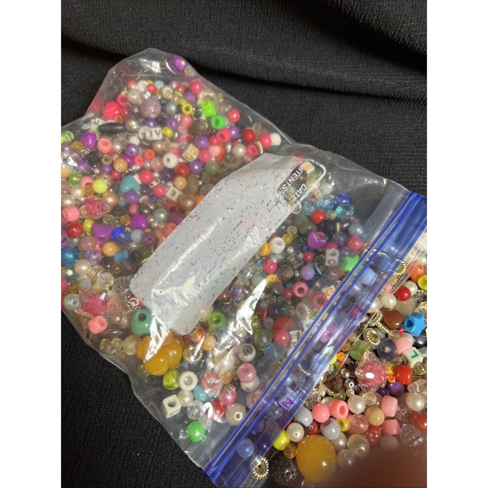 Mixed Bead Lot 2 Lbs Jewelry Craft Making Craft Supplies Acrylic Glass Pearls - Picture 12 of 12